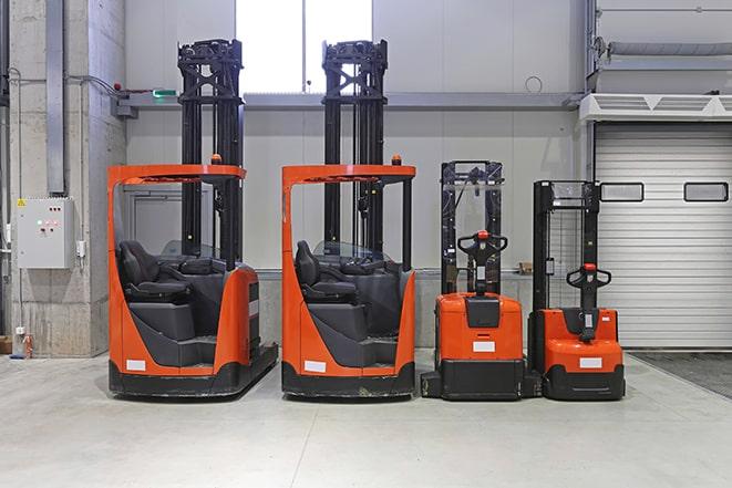 heavy-duty forklifts in a construction site